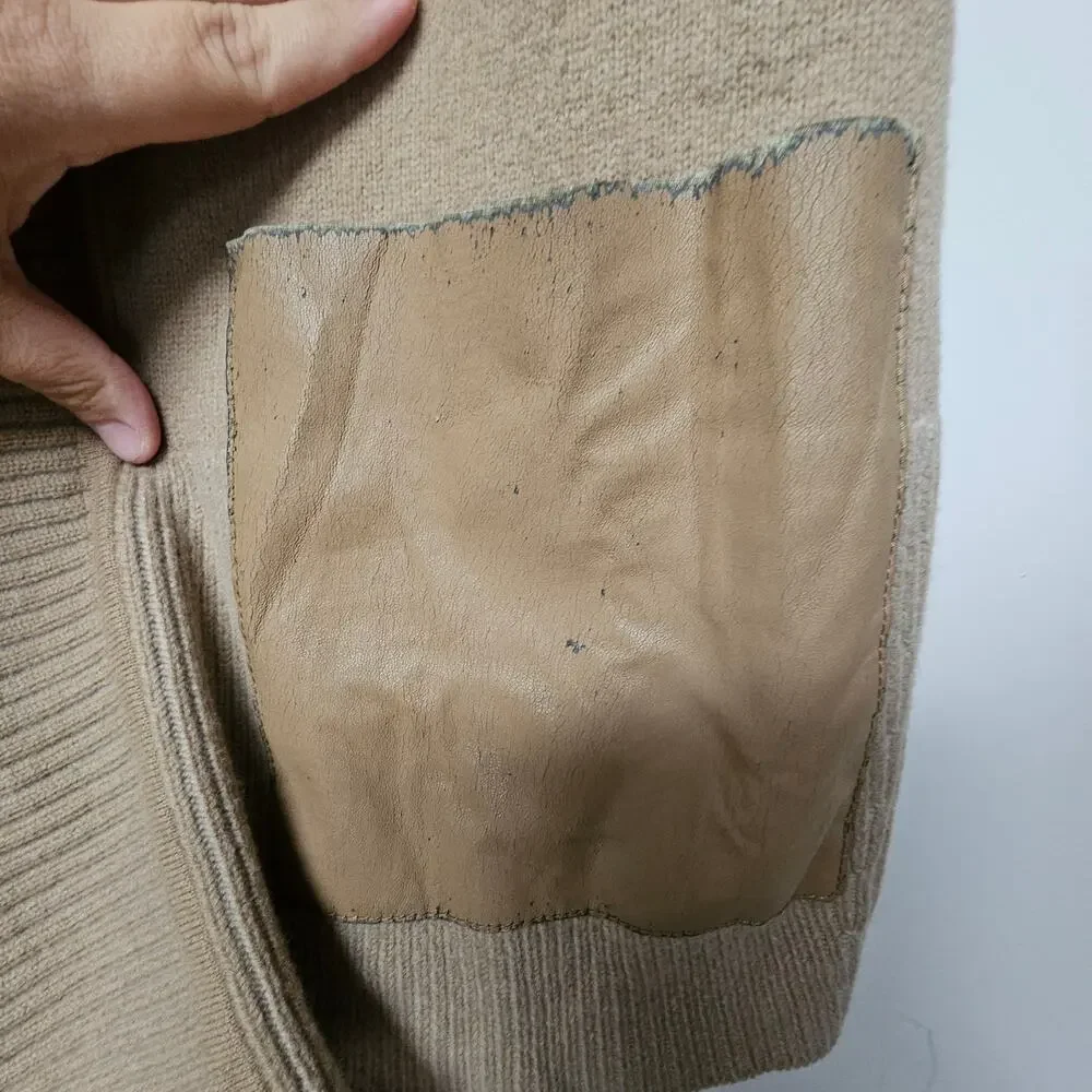 LaFayette 148 Tan Wool Lagenlook‎ Oversized Cardigan Size Small Layering Cozy